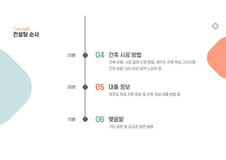 제주도집짓기컨설팅목차2